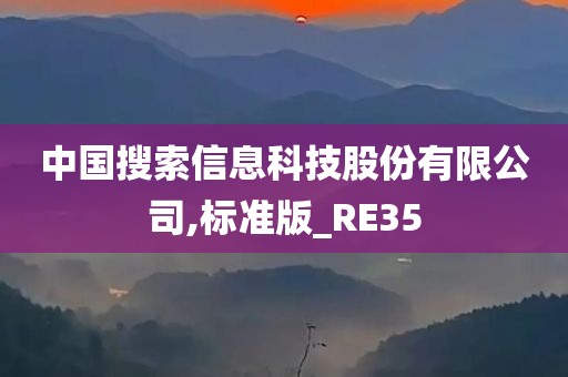 中国搜索信息科技股份有限公司,标准版_RE35