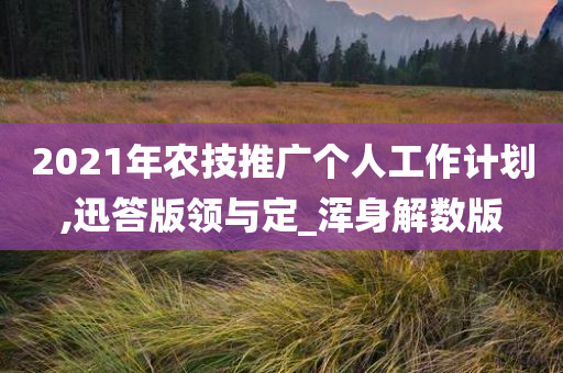 2021年农技推广个人工作计划,迅答版领与定_浑身解数版