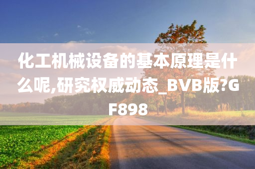 化工机械设备的基本原理是什么呢,研究权威动态_BVB版?GF898