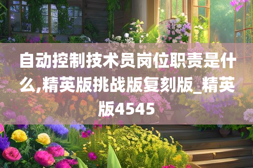 自动控制技术员岗位职责是什么,精英版挑战版复刻版_精英版4545