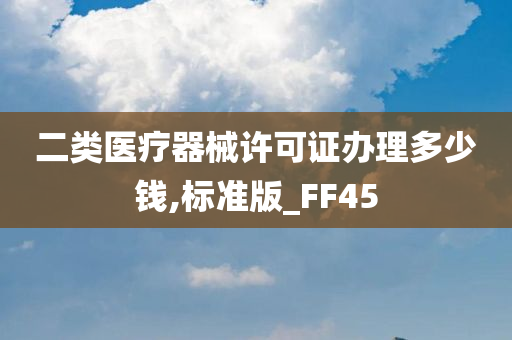 二类医疗器械许可证办理多少钱,标准版_FF45