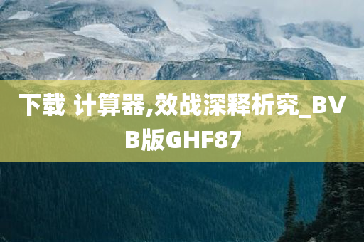 下载 计算器,效战深释析究_BVB版GHF87