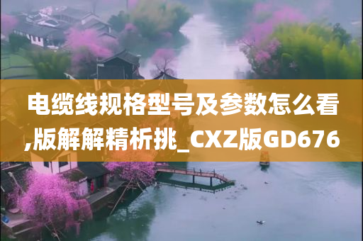 电缆线规格型号及参数怎么看,版解解精析挑_CXZ版GD676