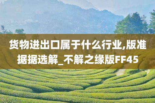 货物进出口属于什么行业,版准据据选解_不解之缘版FF45