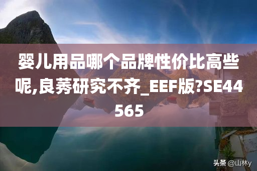 婴儿用品哪个品牌性价比高些呢,良莠研究不齐_EEF版?SE44565