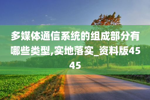 多媒体通信系统的组成部分有哪些类型,实地落实_资料版4545