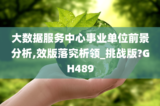 大数据服务中心事业单位前景分析,效版落究析领_挑战版?GH489