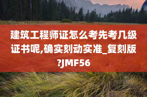 建筑工程师证怎么考先考几级证书呢,确实刻动实准_复刻版?JMF56