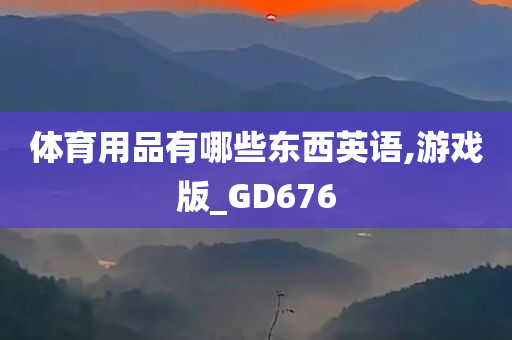 体育用品有哪些东西英语,游戏版_GD676