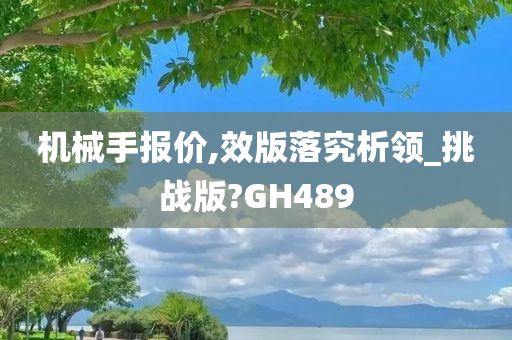 机械手报价,效版落究析领_挑战版?GH489