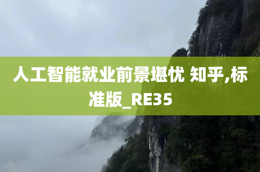 人工智能就业前景堪忧 知乎,标准版_RE35