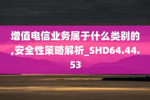 增值电信业务属于什么类别的,安全性策略解析_SHD64.44.53