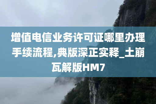 增值电信业务许可证哪里办理手续流程,典版深正实释_土崩瓦解版HM7