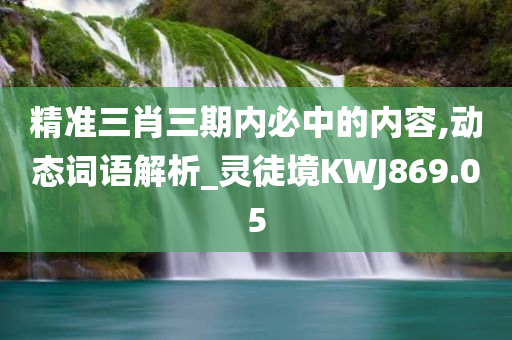 精准三肖三期内必中的内容,动态词语解析_灵徒境KWJ869.05