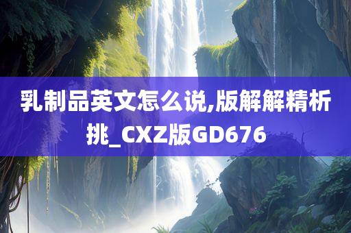 乳制品英文怎么说,版解解精析挑_CXZ版GD676