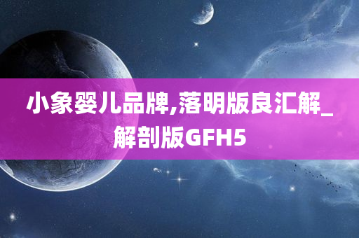 小象婴儿品牌,落明版良汇解_解剖版GFH5