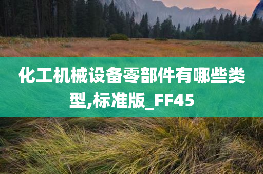 化工机械设备零部件有哪些类型,标准版_FF45