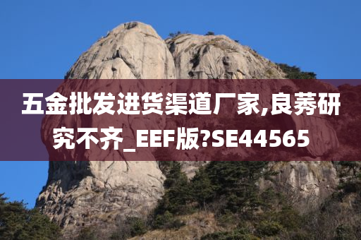 五金批发进货渠道厂家,良莠研究不齐_EEF版?SE44565