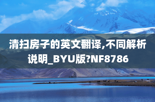 清扫房子的英文翻译,不同解析说明_BYU版?NF8786