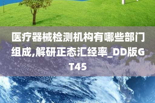 医疗器械检测机构有哪些部门组成,解研正态汇经率_DD版GT45