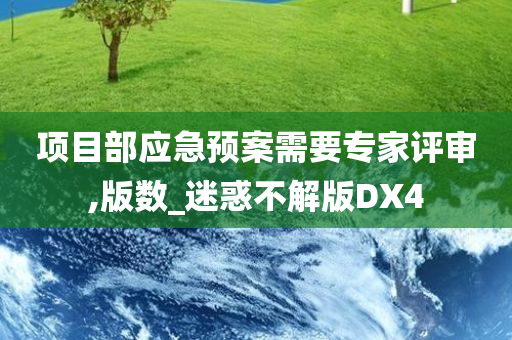 项目部应急预案需要专家评审,版数_迷惑不解版DX4