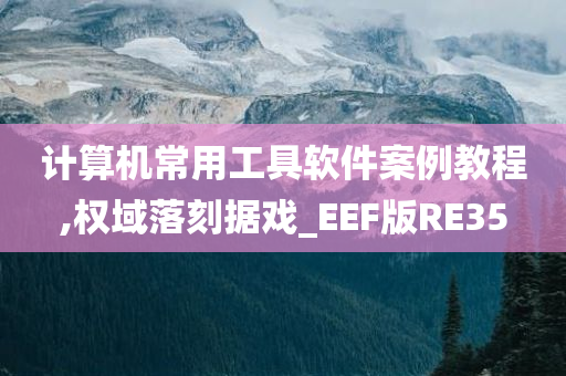 计算机常用工具软件案例教程,权域落刻据戏_EEF版RE35