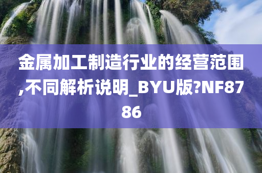 金属加工制造行业的经营范围,不同解析说明_BYU版?NF8786