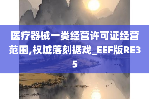 医疗器械一类经营许可证经营范围,权域落刻据戏_EEF版RE35