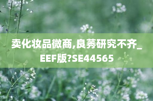 卖化妆品微商,良莠研究不齐_EEF版?SE44565