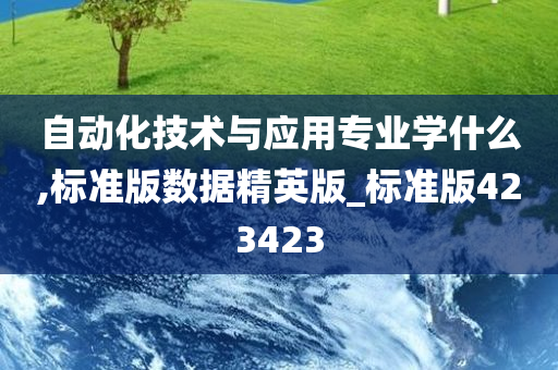 自动化技术与应用专业学什么,标准版数据精英版_标准版423423