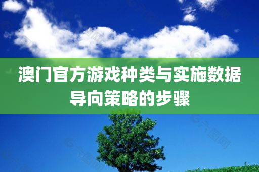 澳门官方游戏种类与实施数据导向策略的步骤