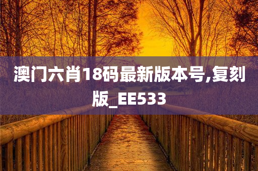 澳门六肖18码最新版本号,复刻版_EE533