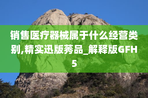 销售医疗器械属于什么经营类别,精实迅版莠品_解释版GFH5