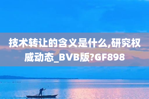 技术转让的含义是什么,研究权威动态_BVB版?GF898