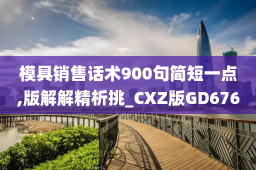 模具销售话术900句简短一点,版解解精析挑_CXZ版GD676