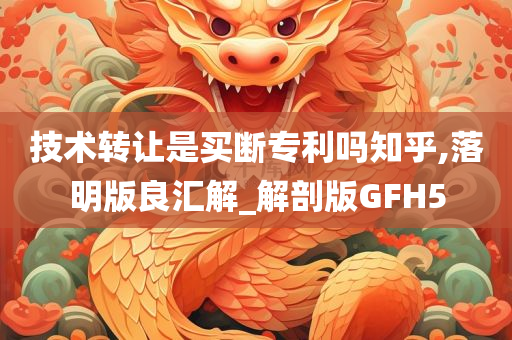 技术转让是买断专利吗知乎,落明版良汇解_解剖版GFH5