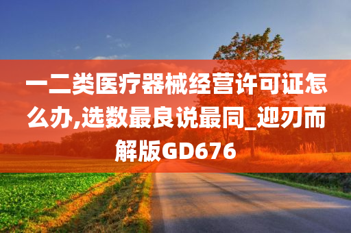 一二类医疗器械经营许可证怎么办,选数最良说最同_迎刃而解版GD676