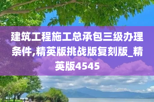 建筑工程施工总承包三级办理条件,精英版挑战版复刻版_精英版4545