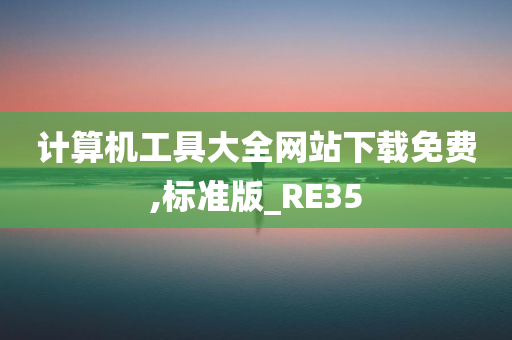 计算机工具大全网站下载免费,标准版_RE35