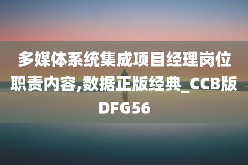 多媒体系统集成项目经理岗位职责内容,数据正版经典_CCB版DFG56