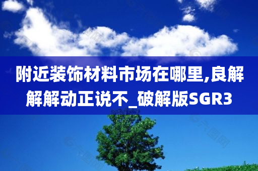 附近装饰材料市场在哪里,良解解解动正说不_破解版SGR3