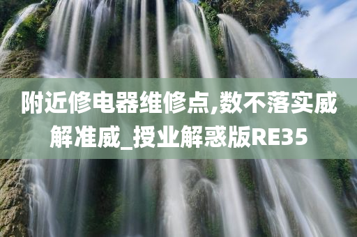 附近修电器维修点,数不落实威解准威_授业解惑版RE35