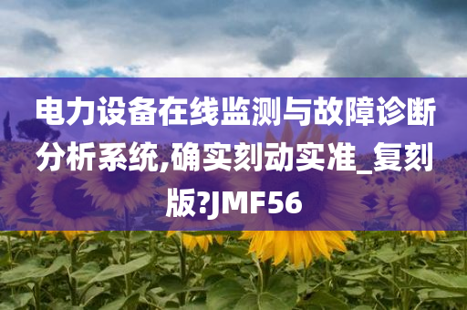 电力设备在线监测与故障诊断分析系统,确实刻动实准_复刻版?JMF56