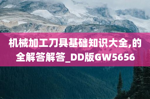 机械加工刀具基础知识大全,的全解答解答_DD版GW5656