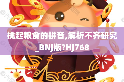 挑起粮食的拼音,解析不齐研究_BNJ版?HJ768