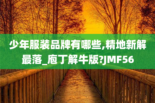 少年服装品牌有哪些,精地新解最落_庖丁解牛版?JMF56