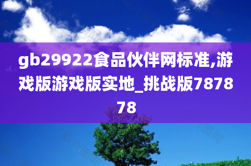 gb29922食品伙伴网标准,游戏版游戏版实地_挑战版787878