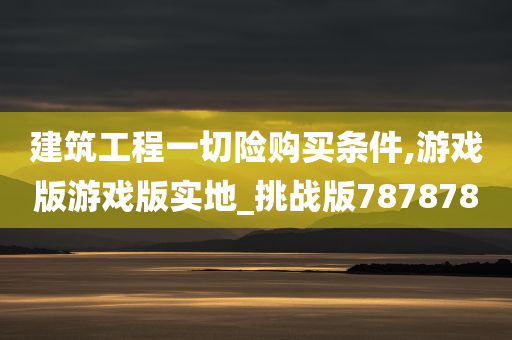 建筑工程一切险购买条件,游戏版游戏版实地_挑战版787878