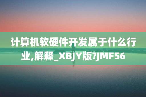 计算机软硬件开发属于什么行业,解释_XBJY版?JMF56