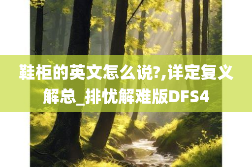 鞋柜的英文怎么说?,详定复义解总_排忧解难版DFS4